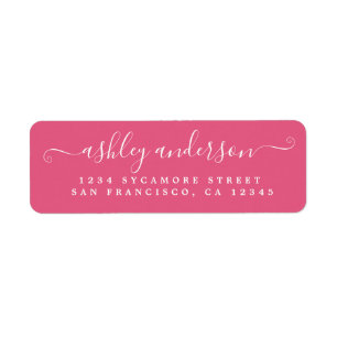 Hot Pink-Rücksendeadresse für Skriptnamen auswähle