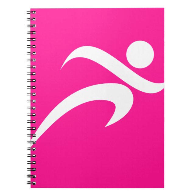 Hot Pink Running; Runner Notizblock (Vorderseite)