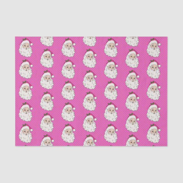Hot Pink Santa Seidenpapier (Vorderseite)
