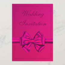 Hot Pink Satin Bow - Hochzeit