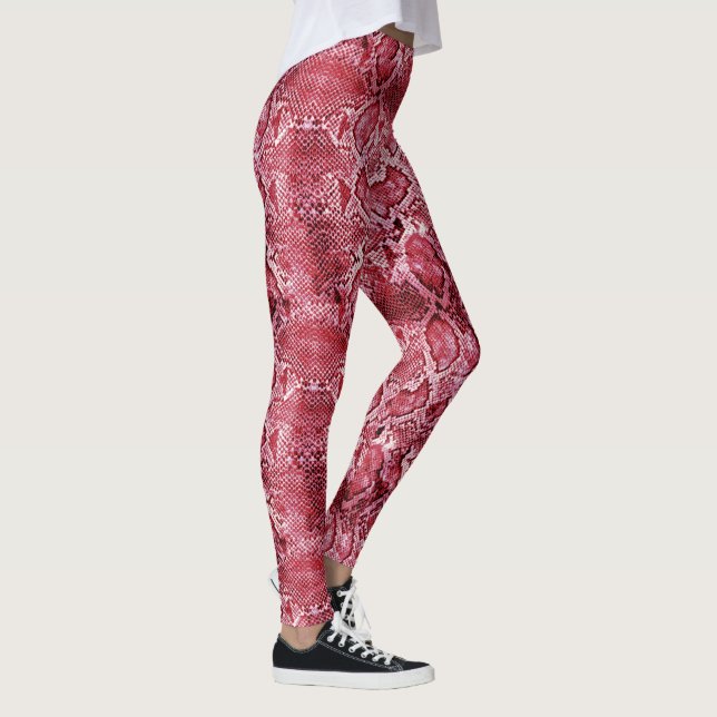 Hot-Pink-Schlange Leggings (Rechts)