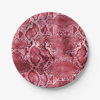 Hot-Pink-Schlange Pappteller