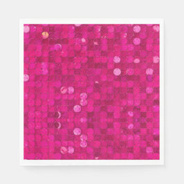 Hot Pink Sequin Serviette