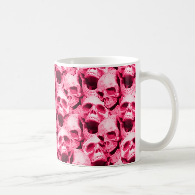 Hot Pink Skulls Tasse (Rechts)