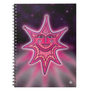 Hot Pink Smilam Star Notebook Notizblock