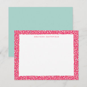 Hot Pink Snow Leopard Print Personal Stationierung Einladung