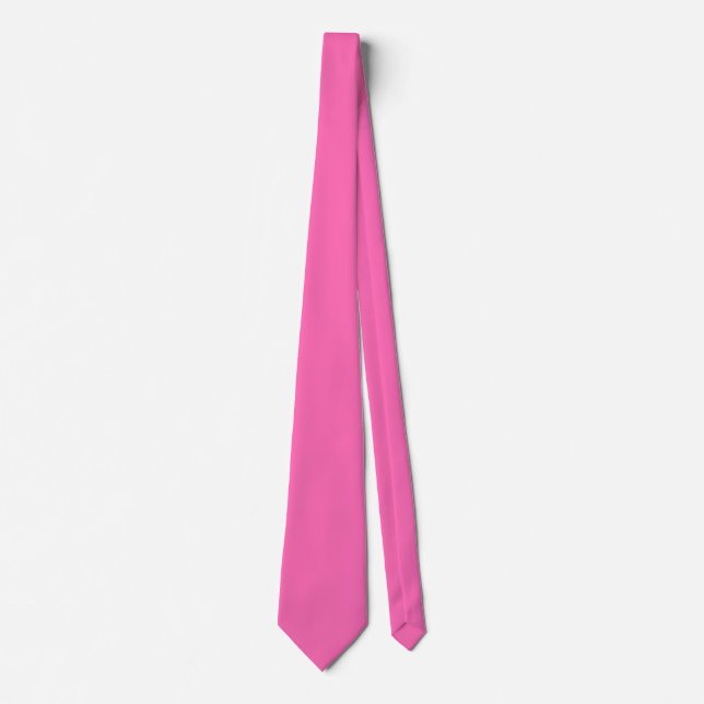 Hot Pink Solid Color Neck Tie Krawatte (Vorderseite)