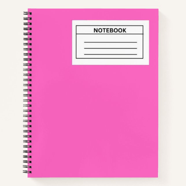 Hot-Pink-Spiral-Notebook Notizbuch (Vorderseite)