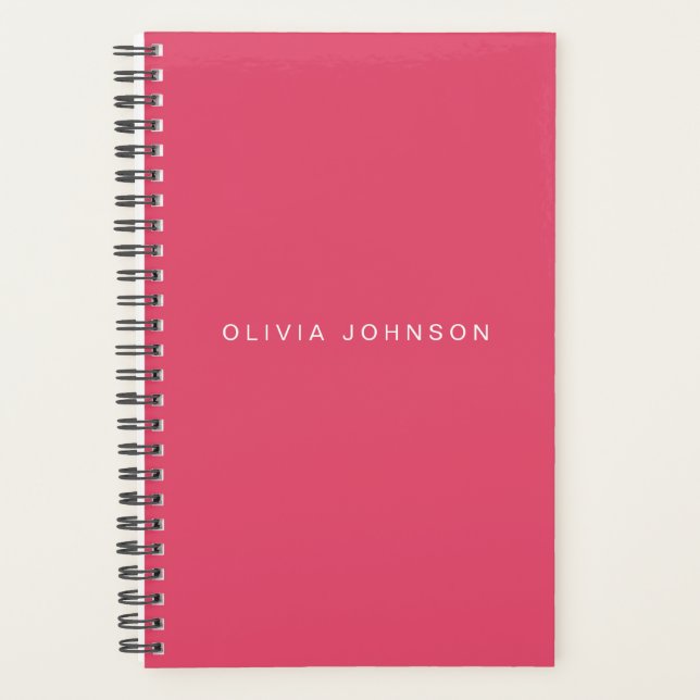 Hot Pink | Spiral Weekly/Monatsplaner 2024 Planer (Vorderseite)