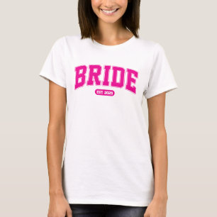 Hot Pink Sports Bridge Junggeselinnen-Abschied T-Shirt