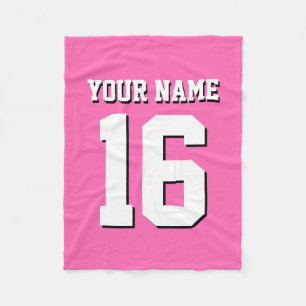 Hot Pink Sporty Team Jersey Fleecedecke