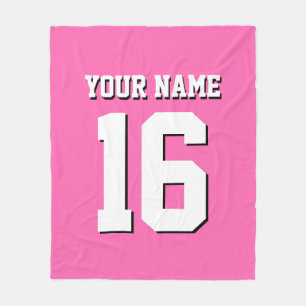 Hot Pink Sporty Team Jersey Fleecedecke