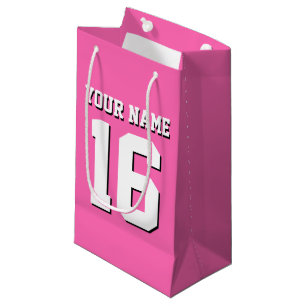 Hot Pink Sporty Team Jersey Kleine Geschenktüte