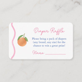 Hot Pink Squiggle Citrus Baby Dusche Windelwanne Begleitkarte