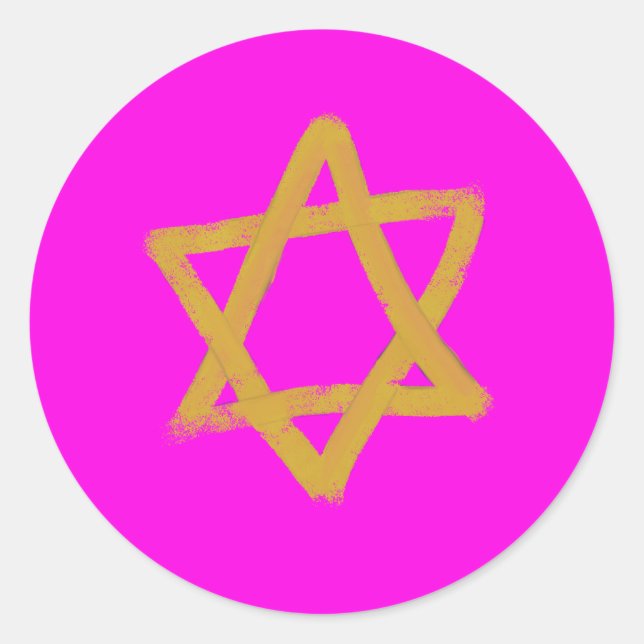 Hot Pink Star von David Stickers (Vorderseite)