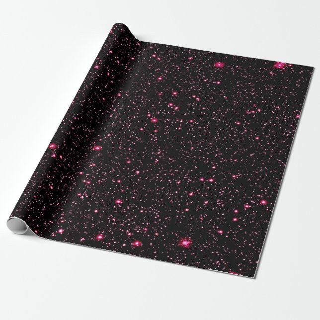 Hot Pink Stars Geschenkpapier (Ungerollt)