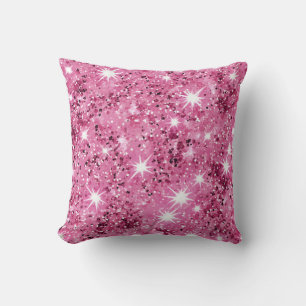Hot Pink Stars Sequel Glitzer Kissen