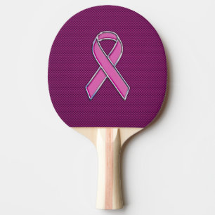 Hot Pink Style Ribbon Awareness Carbon Fibre Tischtennis Schläger