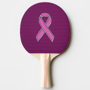 Hot Pink Style Ribbon Awareness Carbon Fibre Tischtennis Schläger