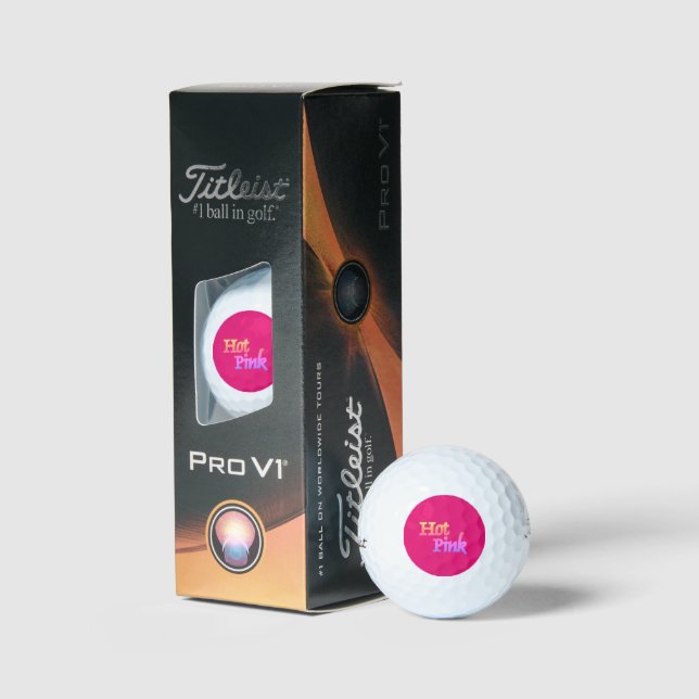 Hot Pink Titleist Pro V1 Golfbälle 3 Stk. (Verpackung)