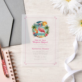 Hot-Pink Tropical Flamingo Graduation Party