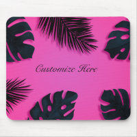Hot Pink Tropical Palm Blätter Island Personalisie