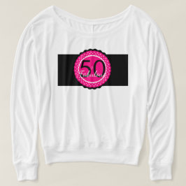 Hot Pink und Black 50 & Fabulous Geburtstagsgesche T-Shirt