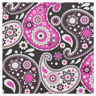 Hot Pink und Black Chic Moderne Cowgirl Stoff