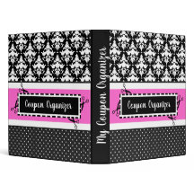 Hot-Pink- und Black-Coupon-Organisator-Notebook