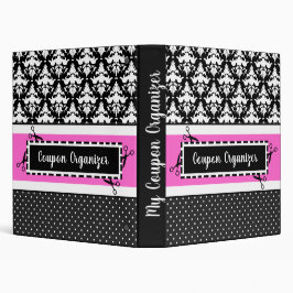 Hot-Pink- und Black-Coupon-Organisator-Notebook 2,5 Cm Ordner