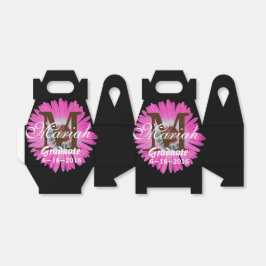 Hot Pink und Black Gerbera Daisy Blume Gevor Box Geschenkschachtel