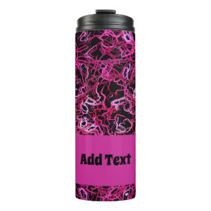 Hot Pink und Black Thermosbecher