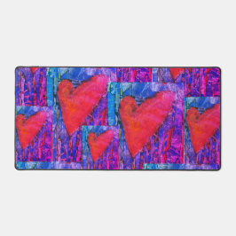 Hot Pink und Blue Multiple Heardesk Mat Schreibtischunterlage