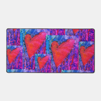 Hot Pink und Blue Multiple Heardesk Mat Schreibtischunterlage