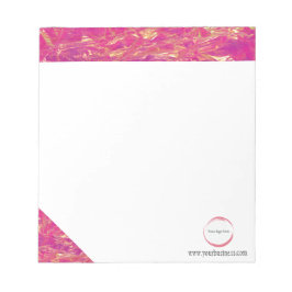 Hot Pink und Gold Bits Business-Branding Notepad Notizblock