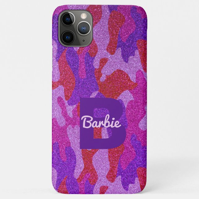 Hot Pink und Lila Glitzer Camouflage Cam Outdoorsy Case-Mate iPhone Hülle (Rückseite)