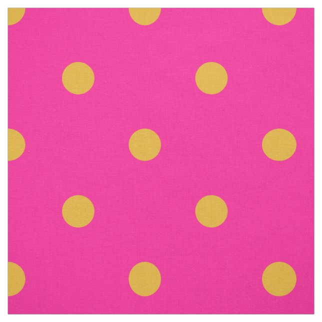 Hot Pink und Marigold Orange Polka Dot Stoff (Muster)
