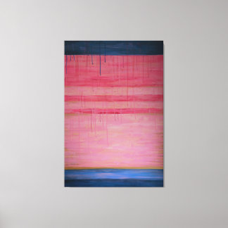 Hot Pink und Navy Abstrakt 1 - Canvas Print Leinwanddruck