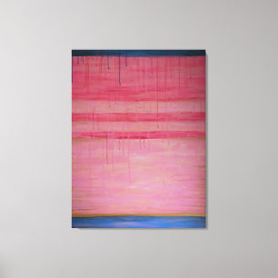 Hot Pink und Navy Abstrakt 1 - Canvas Print Leinwanddruck