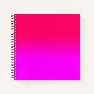 Hot Pink und Neon Pink Ombre Farbtöne Notizbuch