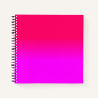 Hot Pink und Neon Pink Ombre Farbtöne Notizbuch