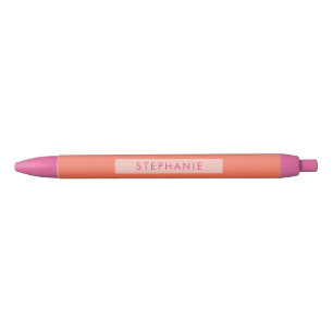 Hot Pink und Orange Moderner, Personalisierter Sti Kugelschreiber