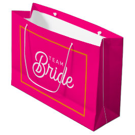 Hot Pink und Orange Team Bridge Custom Gift Bag Große Geschenktüte