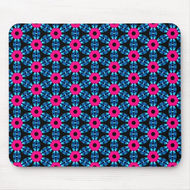 Hot Pink und Swiss Blue Mousepad (Vorne)