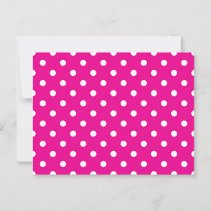 Hot Pink und White Polka Dots Postkarte