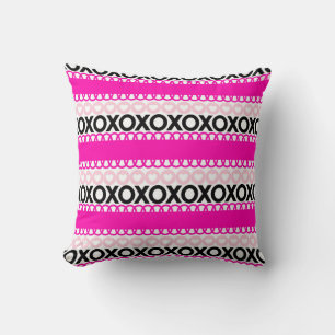 Hot Pink Valentine Throw Kissen