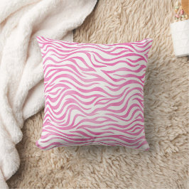Hot Pink Wasserfarbe Zebra Print Kissen