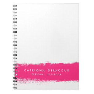 Hot Pink Watercolor Splash Personalisiertes Notebo Notizblock
