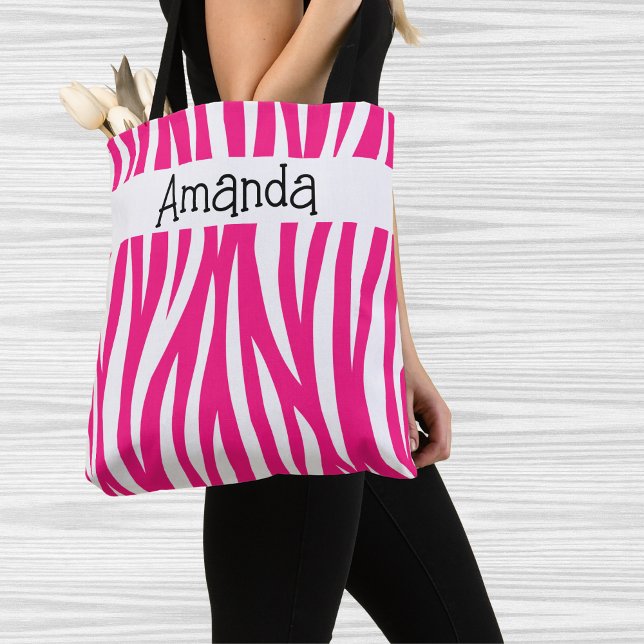 Hot Pink Wavy Animal Print Tote (Von Creator hochgeladen)