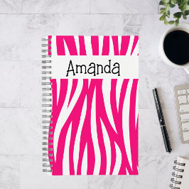 Hot Pink Wavy Animal Print Tote Sketch Notizbuch